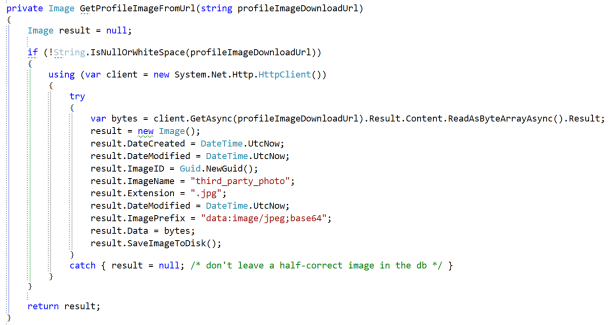 GetProfileImage Code